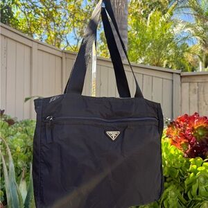 Prada Black Nylon Messenger Bag